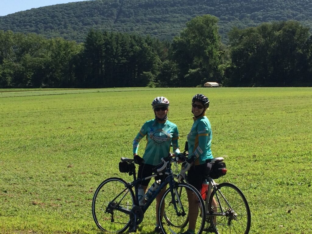 Cyclists in Deerfield Massachusetts