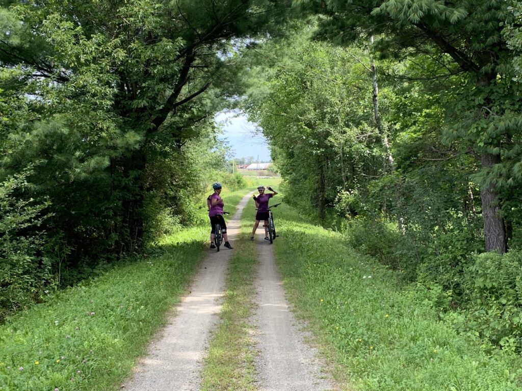 Biking the trails in Vermont in Summer