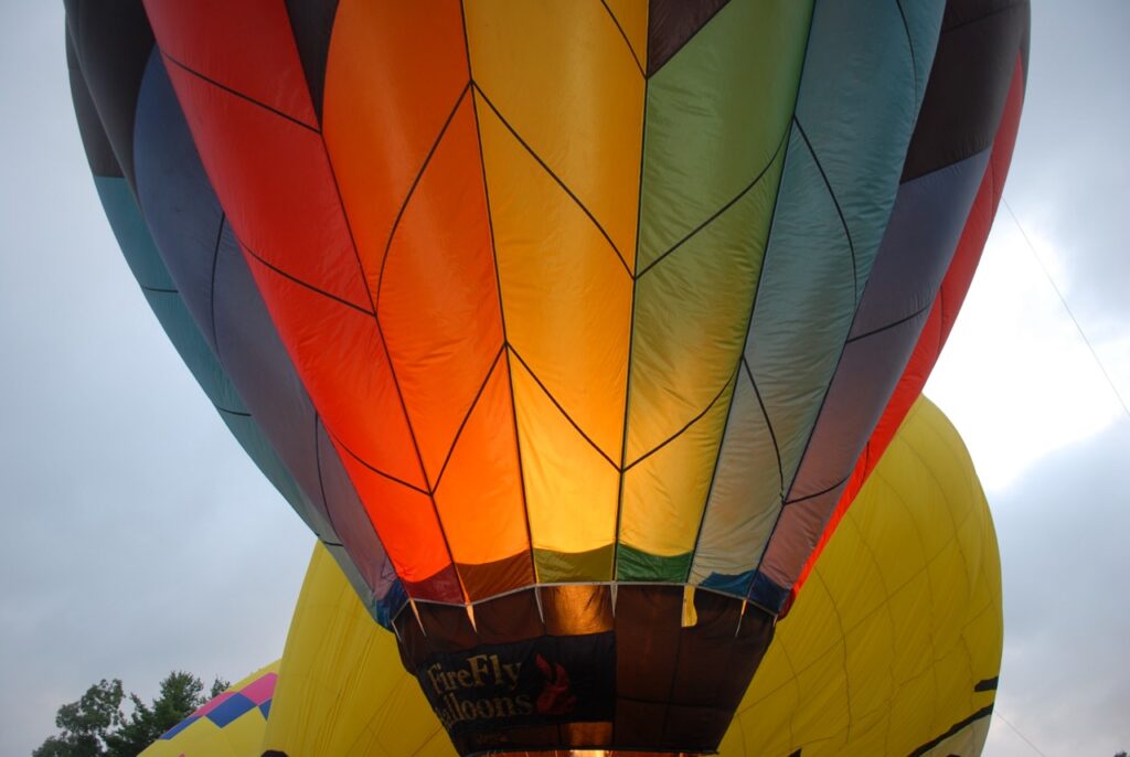 Hot air balloon at festival in Vermont