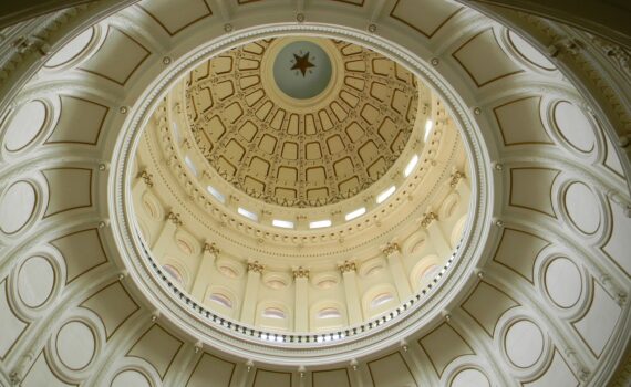 Dome of the Capitol Building in Austin Texas
