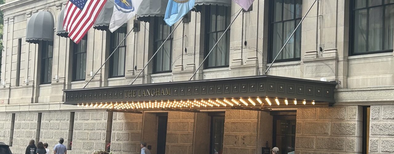 Front of the Langham Hotel in Boston
