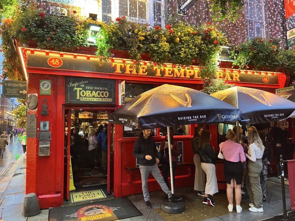 Entrance to the Temple Bar in Dublin