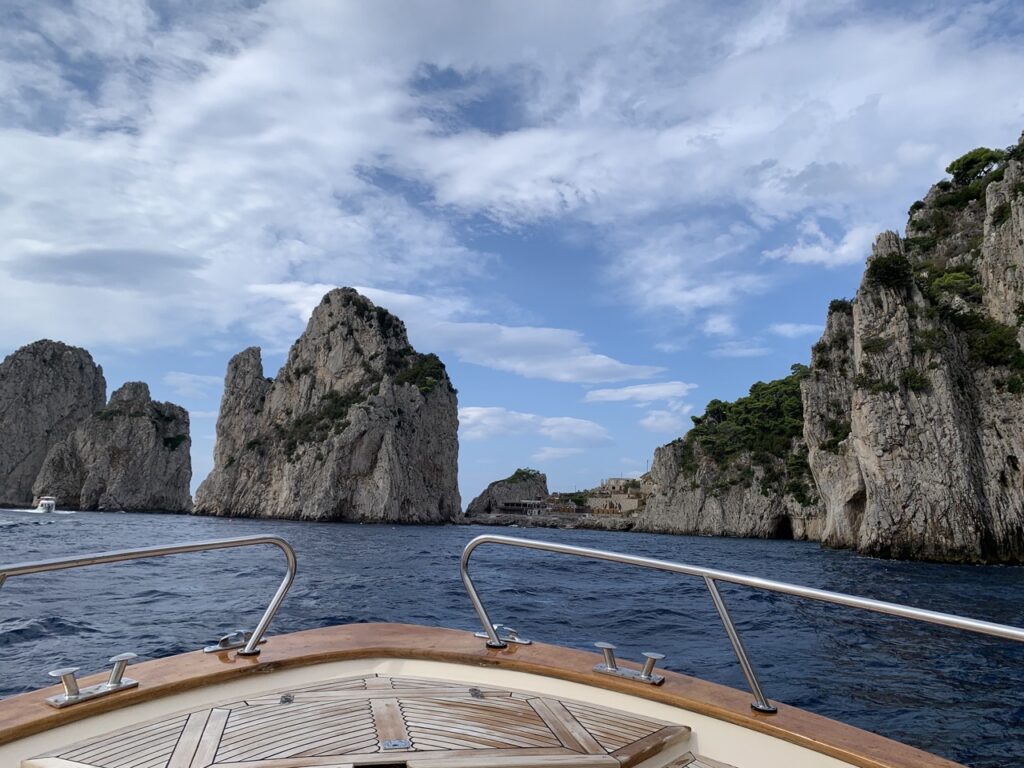 Coast line view en route to the island of Capri