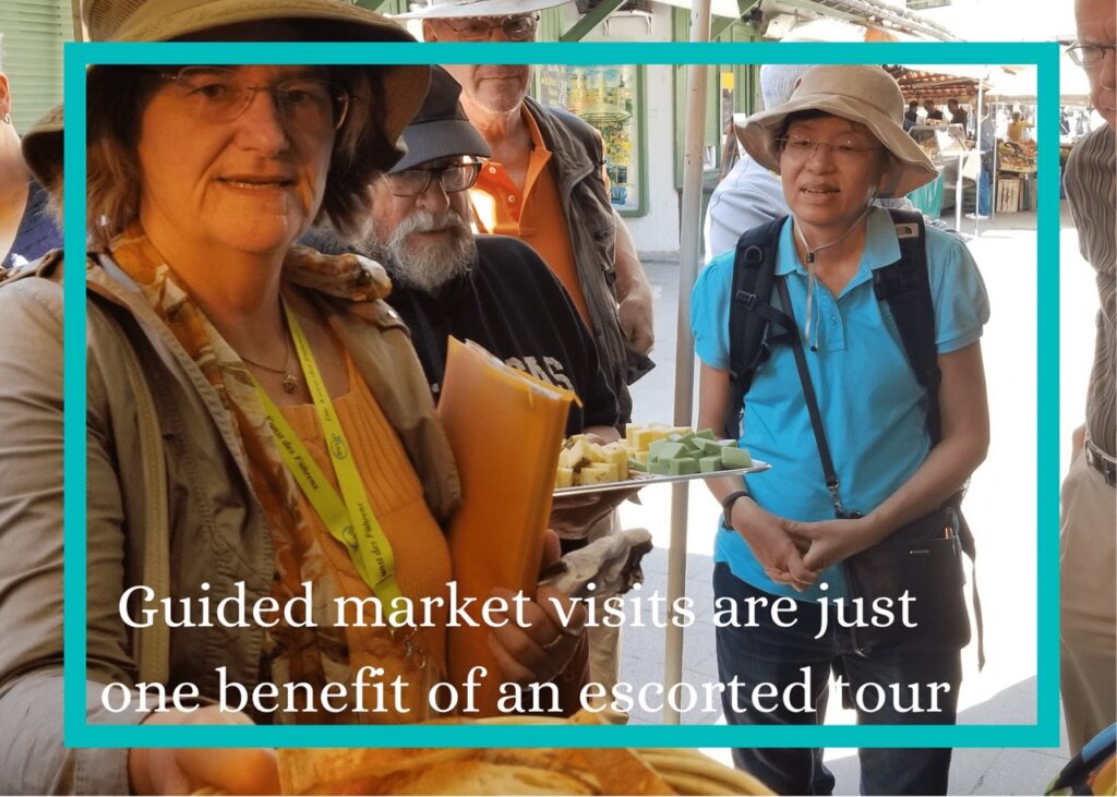 Guided market visits are just one of the benefits of an escorted tour
