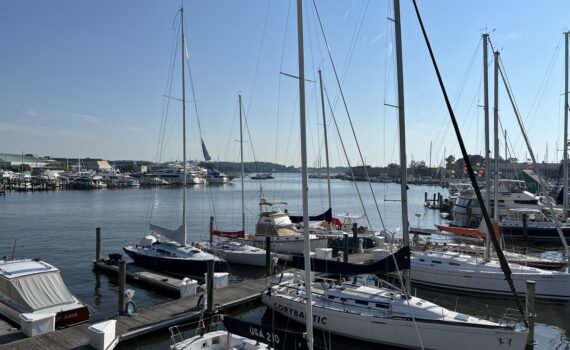 Marina full of sail boats in Annapolis Maryland