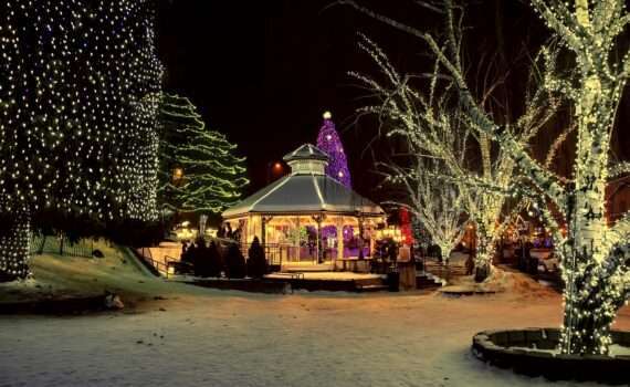 Holiday light display in Leavenworth, Washington