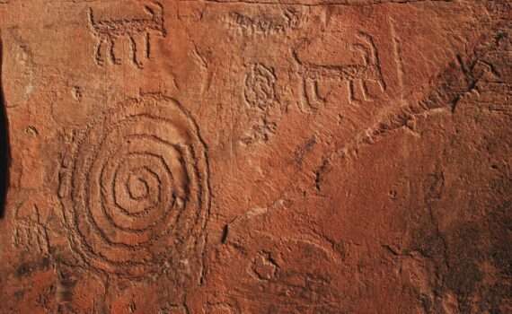 Sedona Native American wall carvings