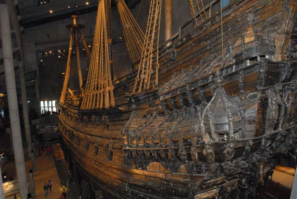 The ship Vasa displayed in the Vasa Museum