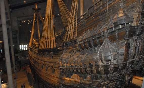 The ship Vasa displayed in the Vasa Museum