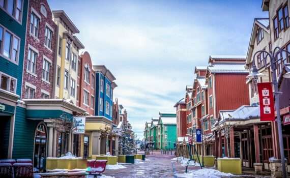 Down town street in Park City Utah