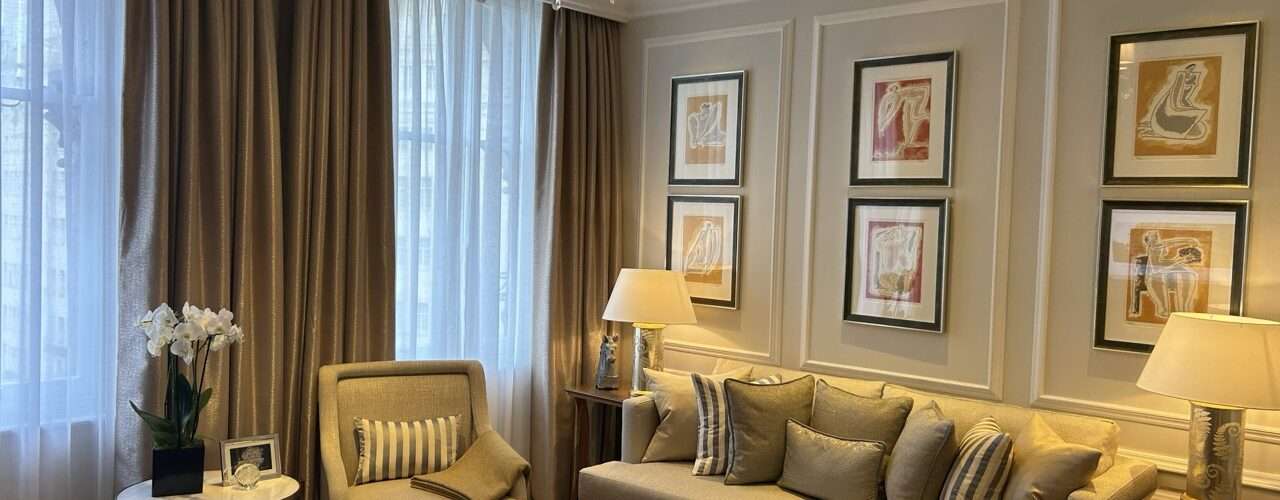 Sitting area of a suite at the Langham in London