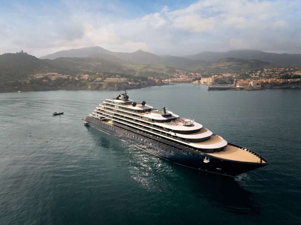 Arial view of the a Ritz-Carlton Yacht