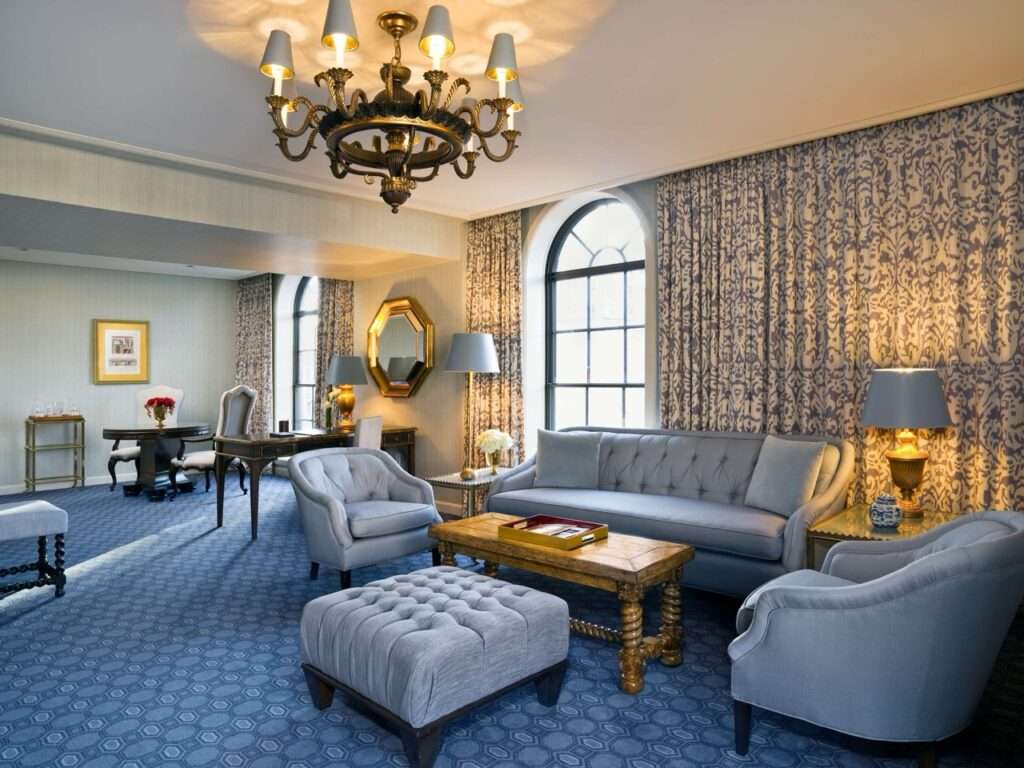 Parlor area of a suite at the st Regis in - a luxury hotel in Washington DC