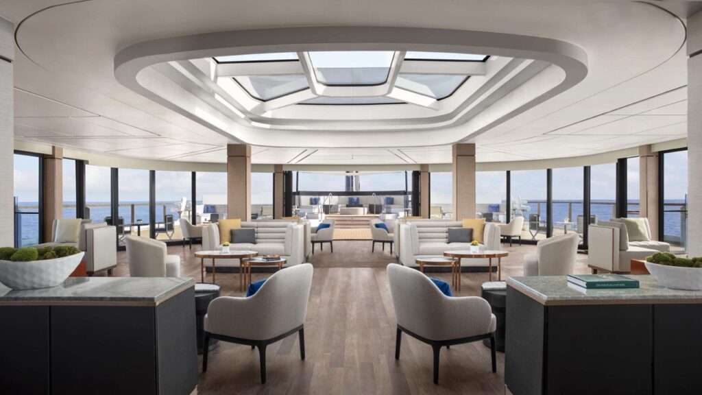 Dining Room aboard a Ritz-Carlton Yacht