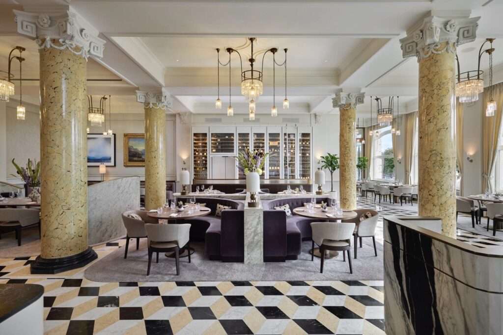 Colonade dining room at the Mandarin Oriental Luzern - a luxury hotel in Switzerland