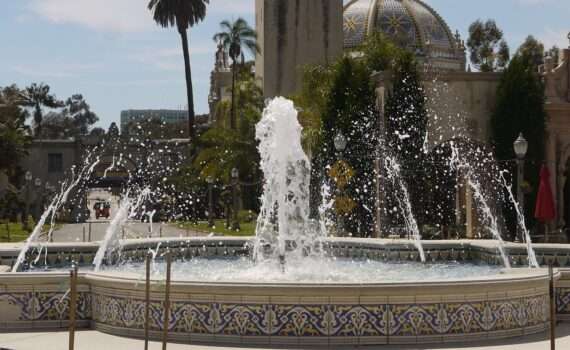 Fountains at Balboa Park in San Diego