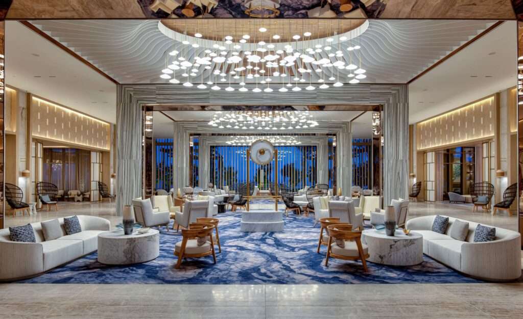 Lobby at the Waldorf Astoria Cancun