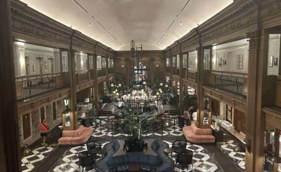 View of the bar at the. Fairmont Olympic Hotel Seattle