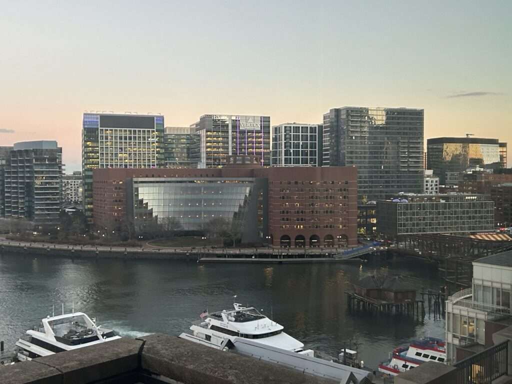 View of the Seaport District from the Boston Harbor Hotel