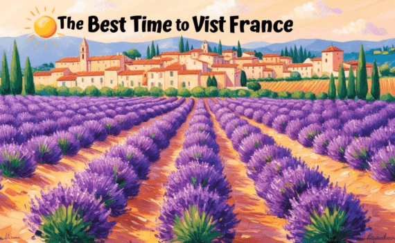 Best time to visit France - an animated view of the French country side