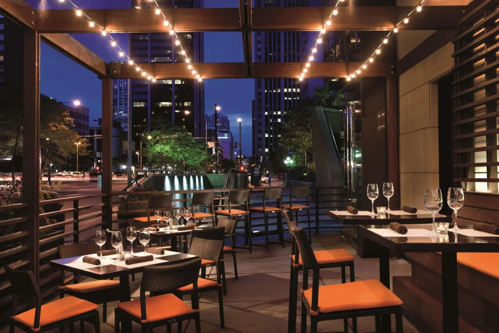 Ritz Carlton Denver Outdoor Dining at Elways - a luxury hotel in Denver