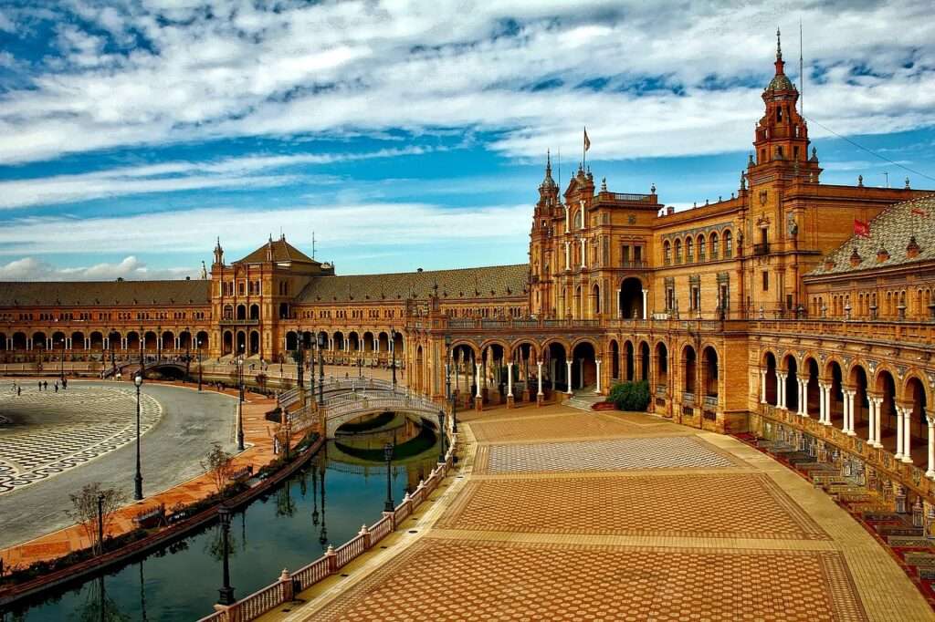 Plaza Espana in Seville Spain - perfect destination for a first visit to Spain -  top 10 destinations in Spain