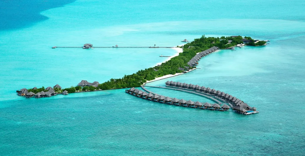 Aerial View of Taj Exotica Resort and Spa Maldives