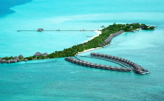 Aerial View of Taj Exotica Resort and Spa Maldives