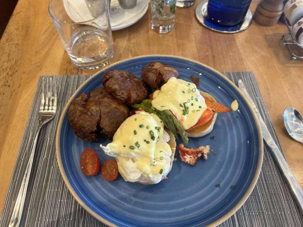 Lobster Benedict for Breakfast at Sea Glass Inn By The Sea