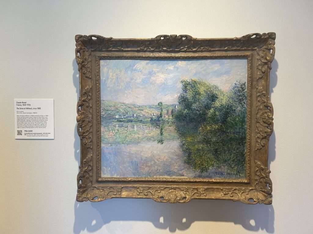 Claude Monet painting at Portland Museum of Art - perfect stop for your weekend getaway in Portland Maine