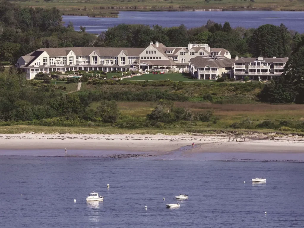 Inn By The Sea aerial view of the hotel and beach