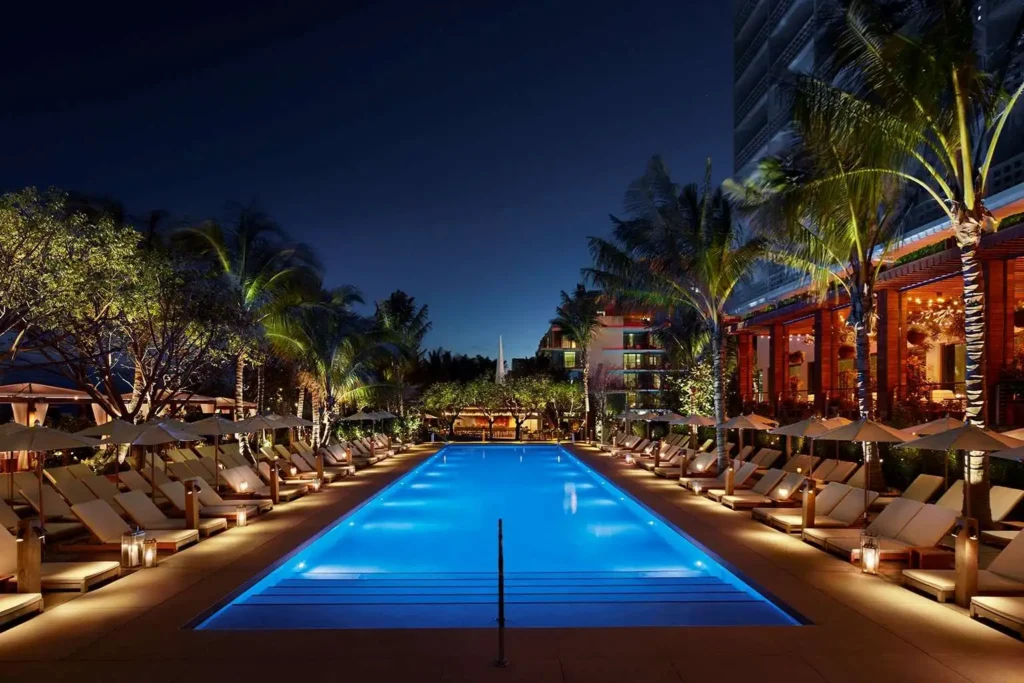 Miami Beach Edition Pool at night