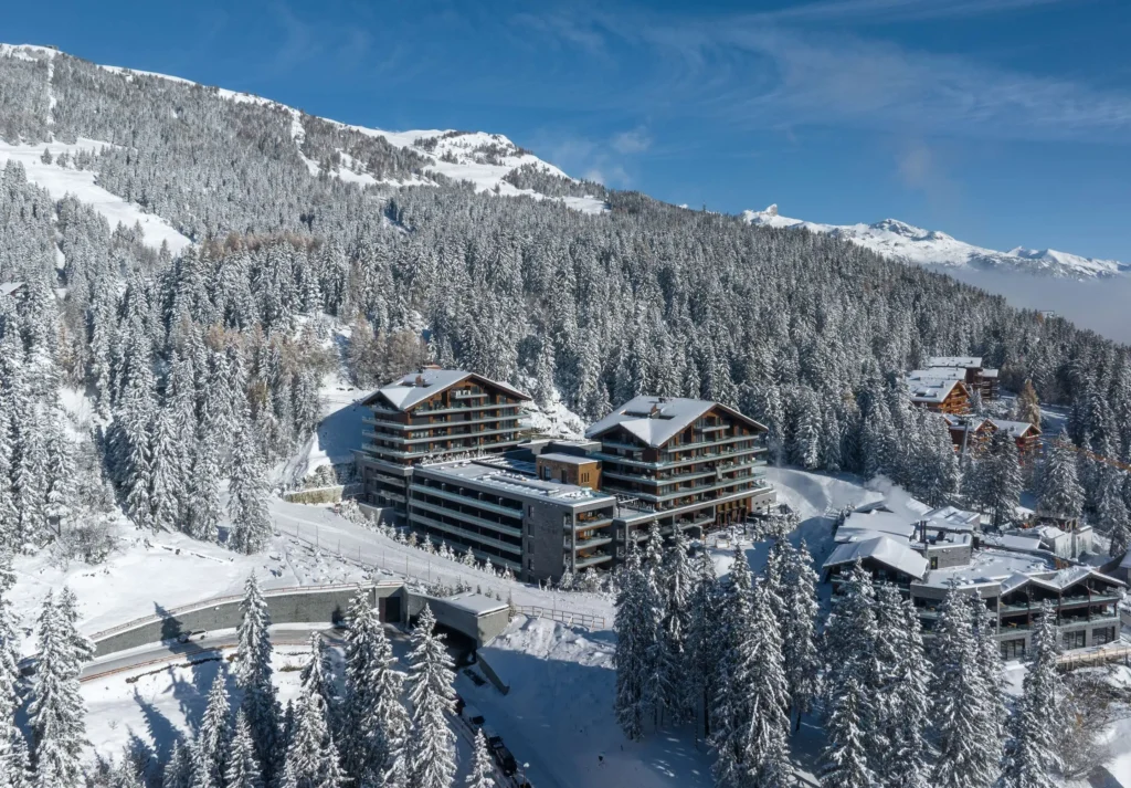 Six Senses Crans-Montana aerial view