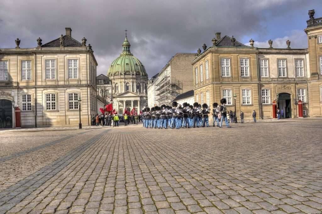 Amalienborg Palace, Copenhagen - a top place to visit on your travel in Denmark