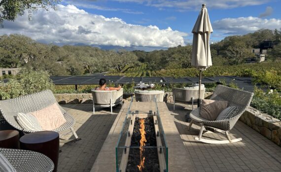 View from the deck at the Montage Healdsburg