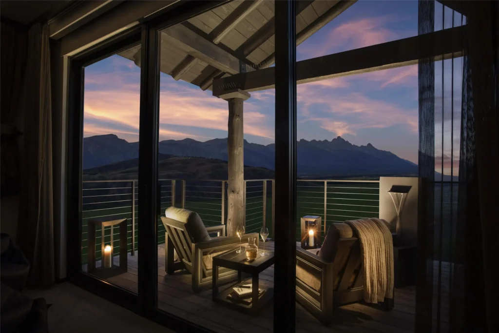 Grand Teton Suite Balcony - a luxury hotel in Wyoming