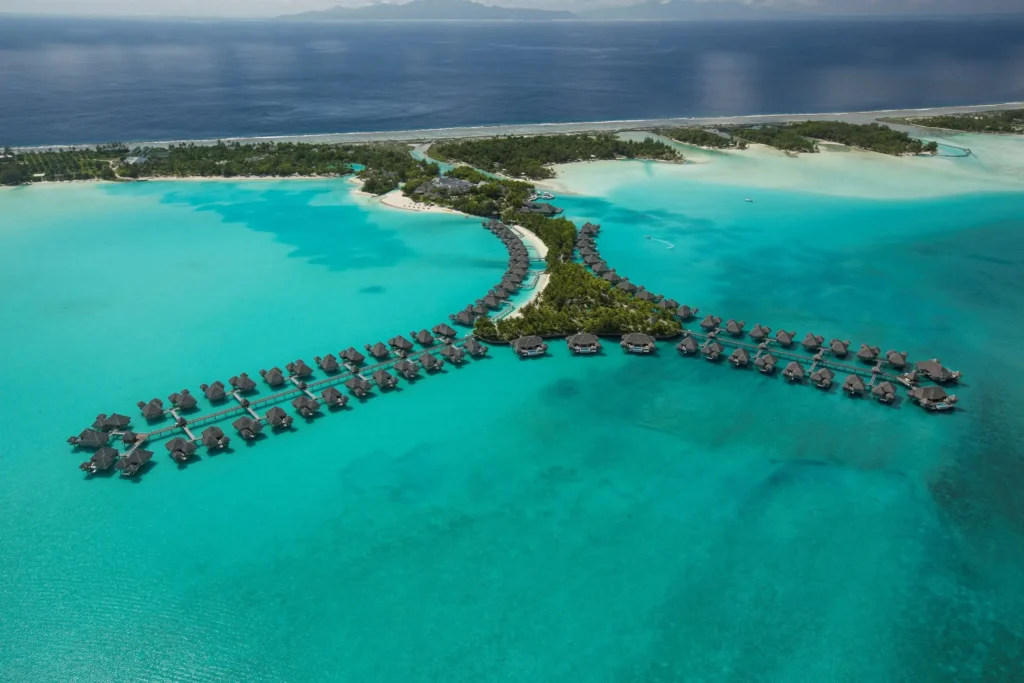 St Regis Bora Bora Resort Aerial View