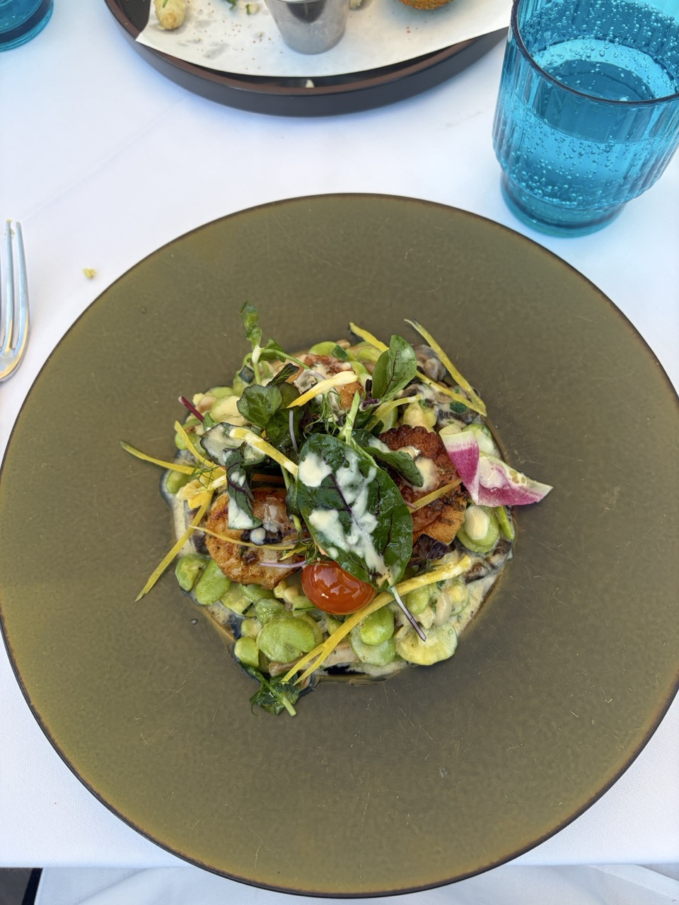 Scallop Dish at the Boxwood Rooftop Restaurant