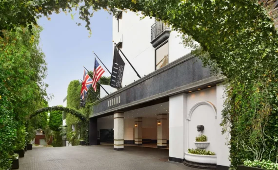 The valet and entry to the London West Hollywood