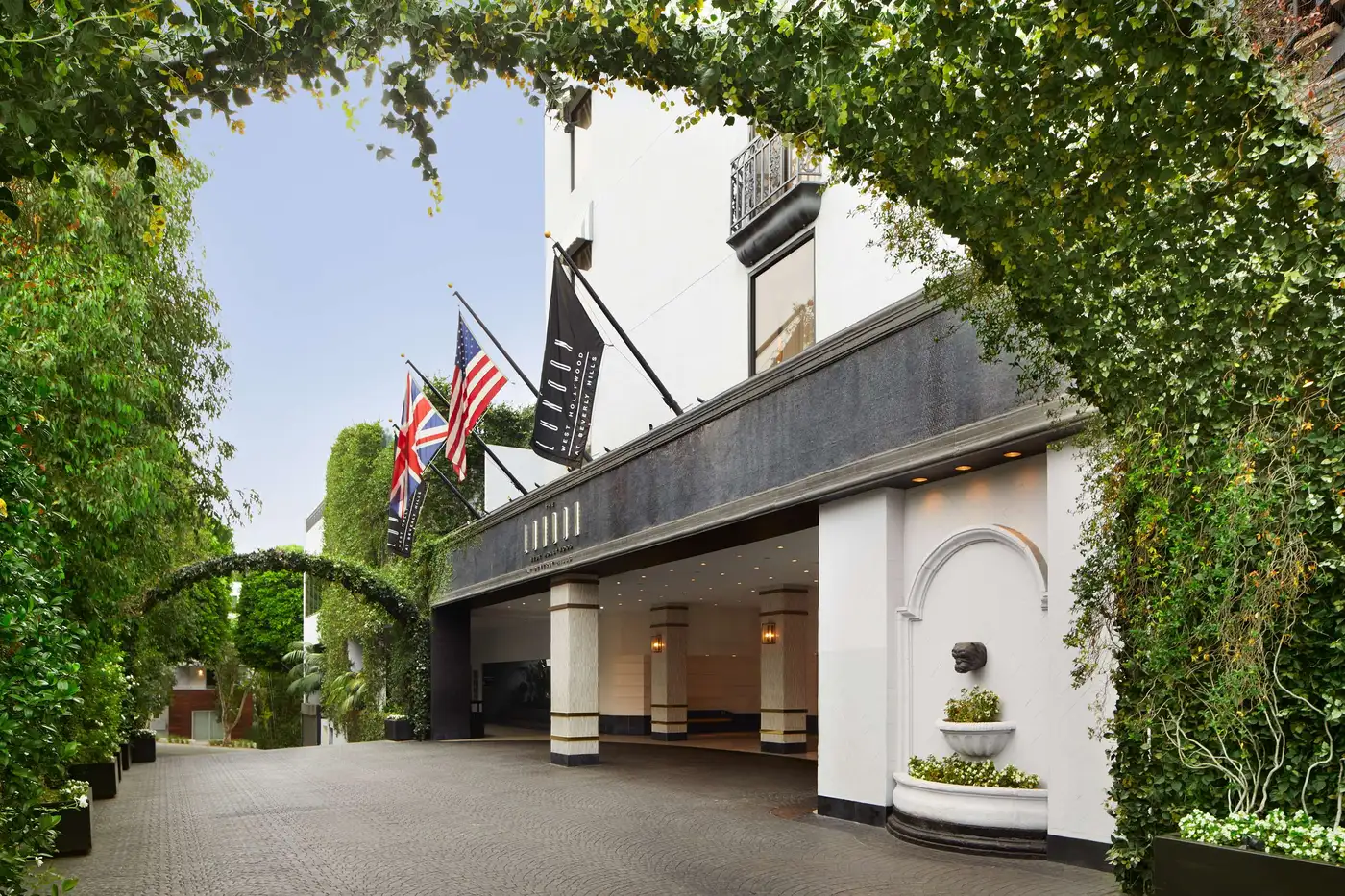 The valet and entry to the London West Hollywood